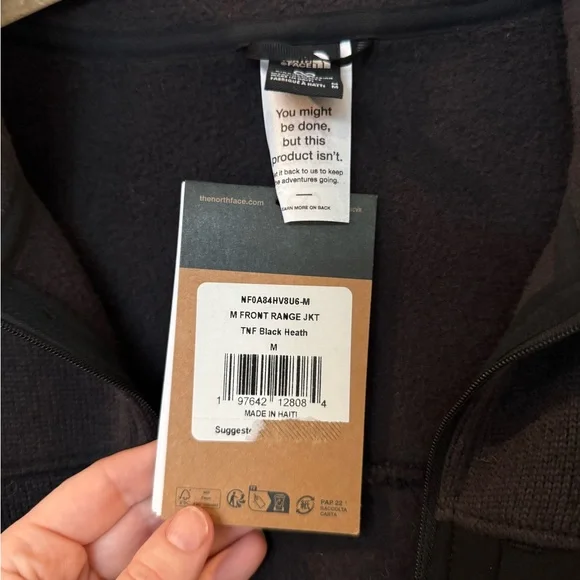 The North Face Front Range Black Fleece Jacket NWT - Picture 7 of 8